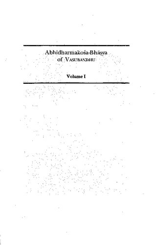 Abhidharmakosa-Bhasya of Vasubandhu