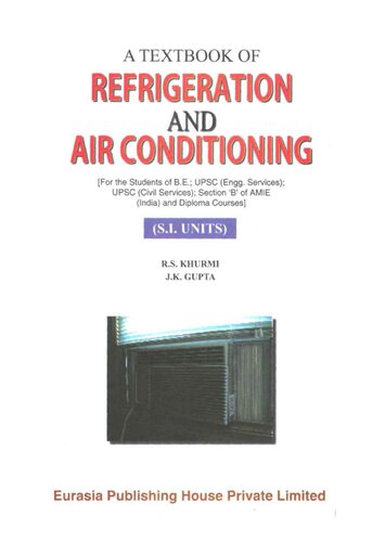 A Textbook of Refrigeration and Air Conditioning