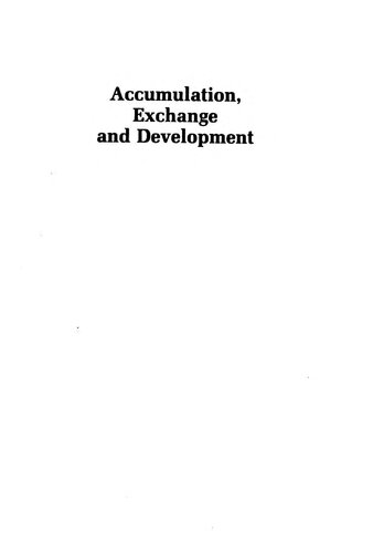 Accumulation, exchange, and development : essays on the Indian economy