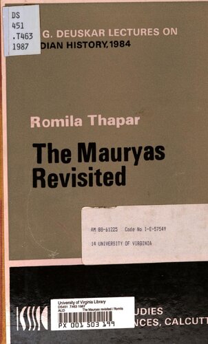 The Mauryas Revisited