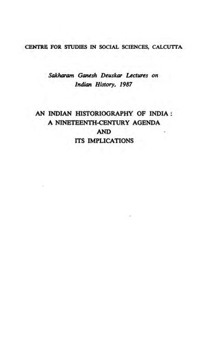 An Indian Historiography Of India