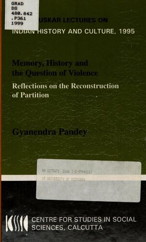 Memory, History, and the Question of Violence