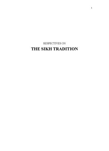 Perspectives on the Sikh tradition