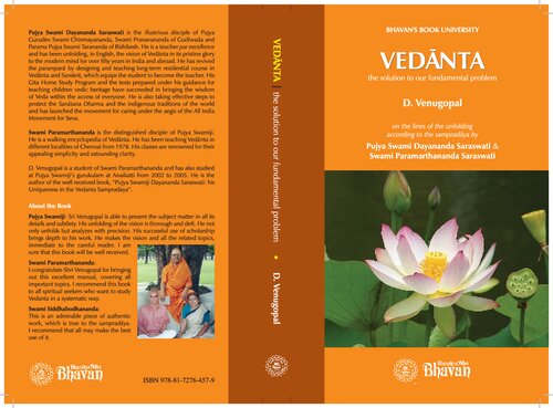 Vedanta/the solution to our fundamental problems