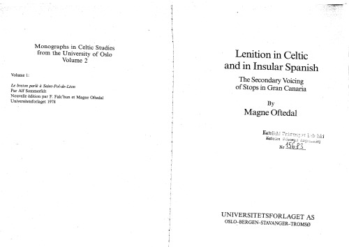 Lenition in Celtic and in Insular Spanish