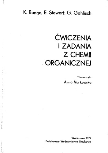 Ćwiczenia i zadania z chemii organicznej