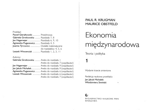 Ekonomia międzynarodowa : teoria i polityka. 2