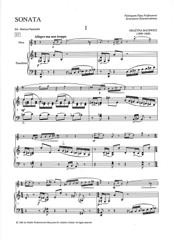 Sonatina for oboe e pianoforte