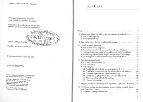 Przekład literacki a translatologia