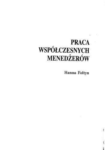 Praca współczesnych menedżerów