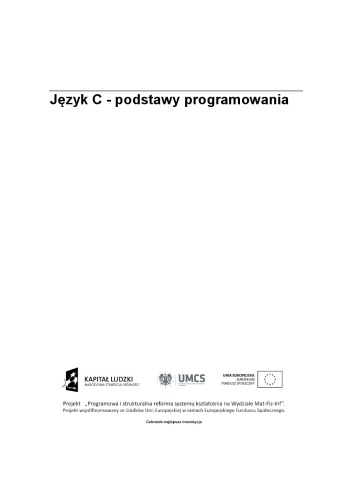 Język C - podstawy programowania