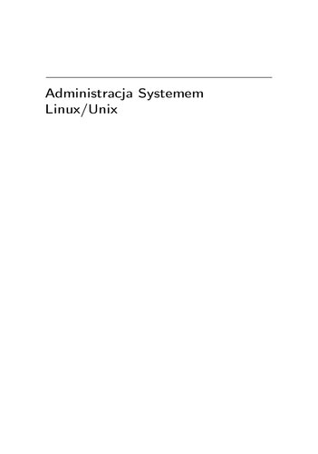 Administracja systemem Linux