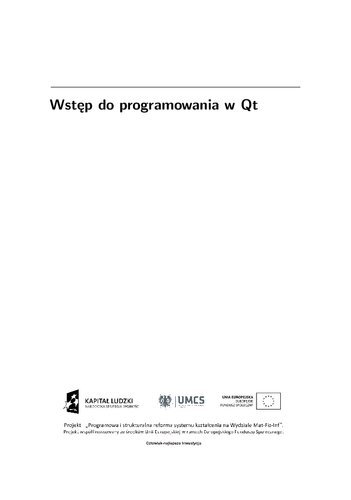 Wstęp do programowania w Qt