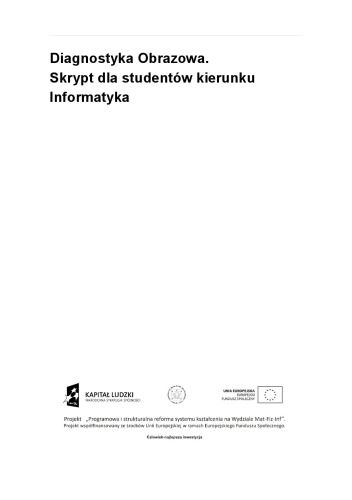 Diagnostyka obrazowa : skrypt dla studentów kierunku informatyka