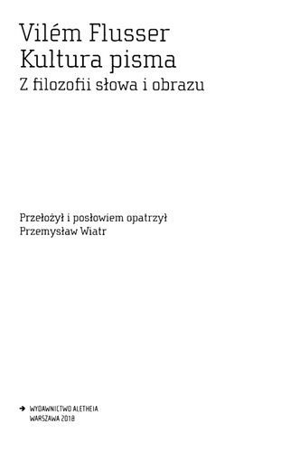 Kultura pisma. Z filozofii słowa i obrazu