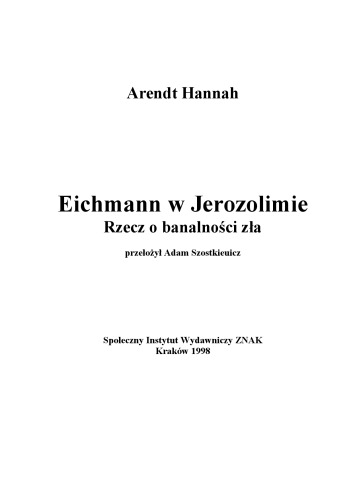 Eichmann w Jerozolimie