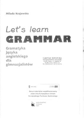 Let's learn grammar : gramatyka języka angielskiego dla gimnazjalistów