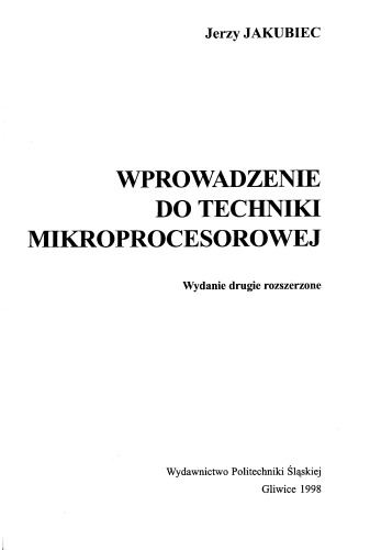 Wprowadzenie do techniki mikroprocesorowej