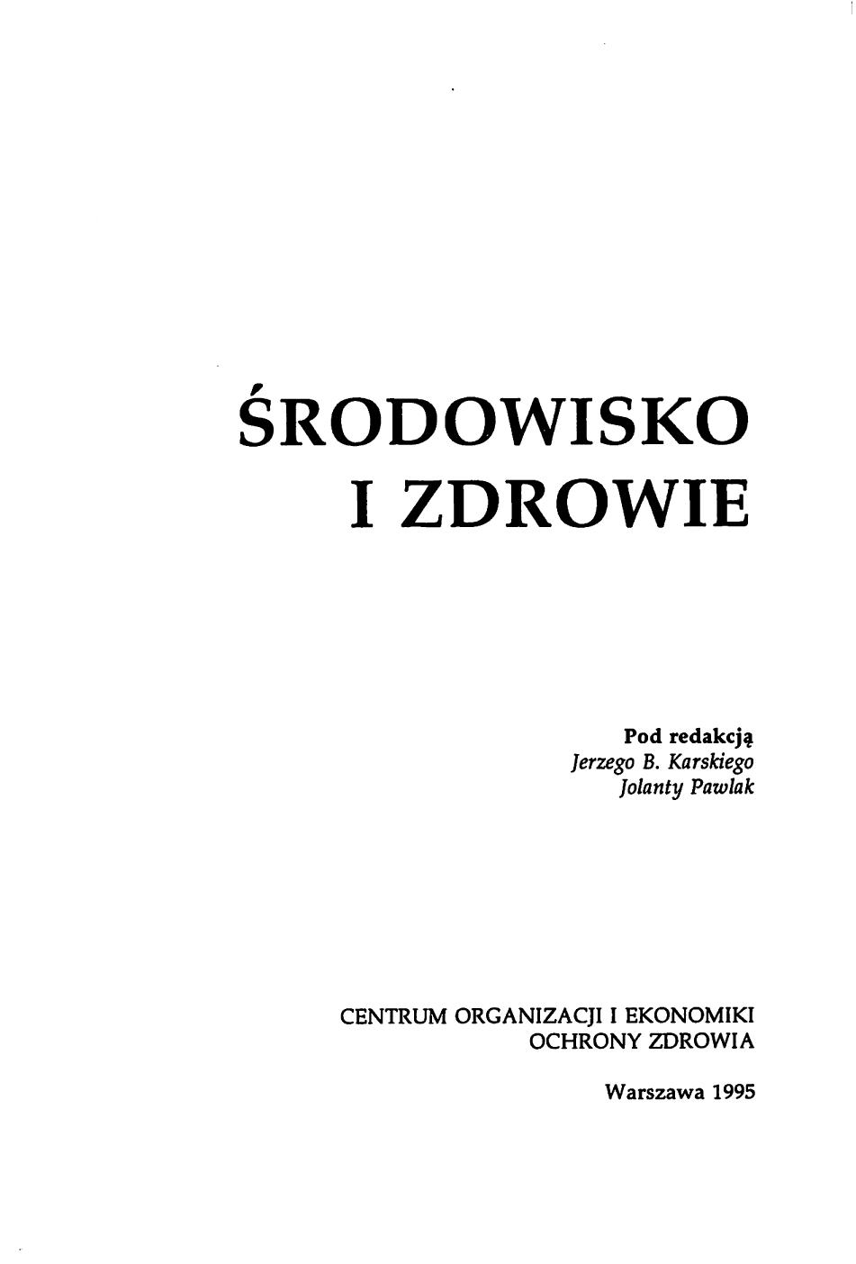 Środowisko i zdrowie