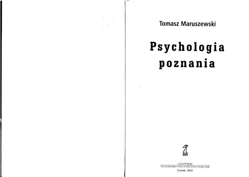 Psychologia poznania. Sposoby rozumienia siebie i świata