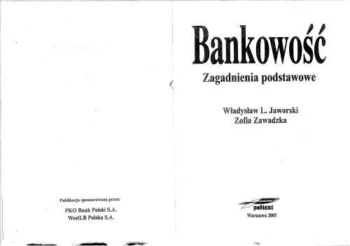 Bankowość : zagadnienia podstawowe