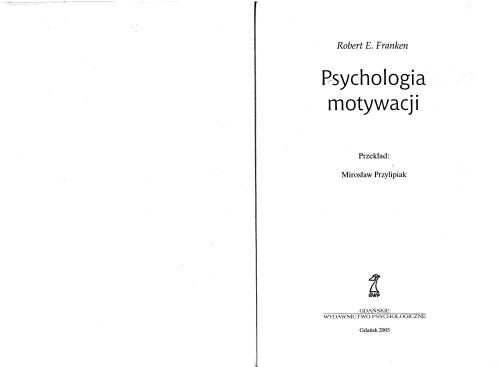 Psychologia motywacji