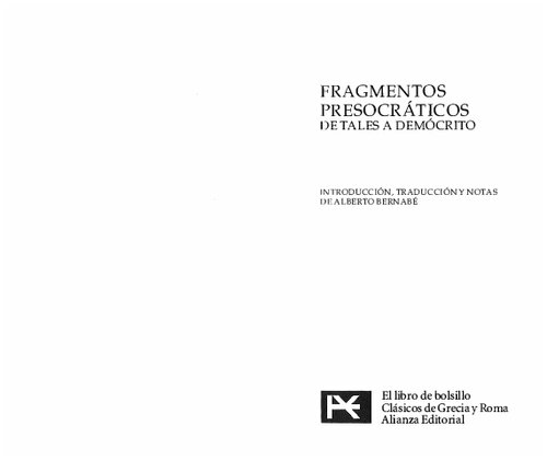 Fragmentos presocráticos