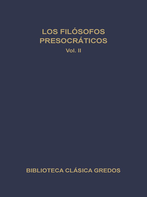 Los filósofos presocráticos II