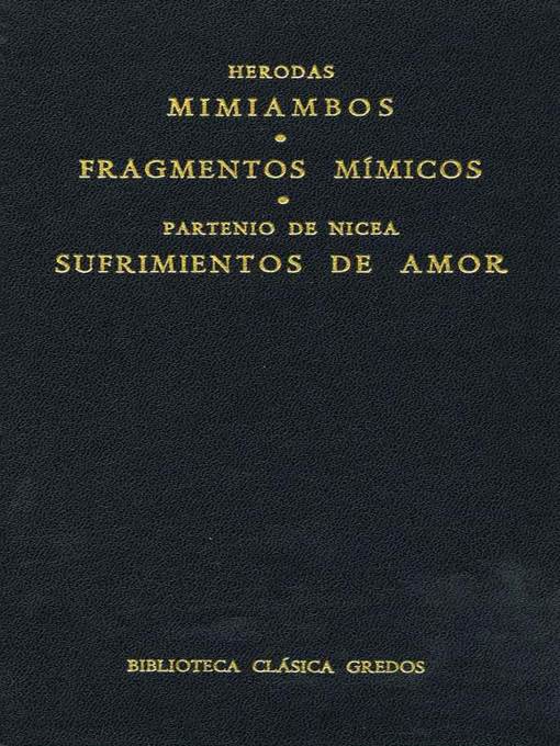 Mimiambos. Fragmentos mímicos. Sufrimientos de amor