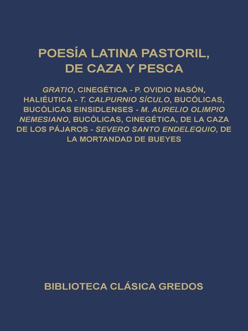 Poesía latina pastoril, de caza y pesca