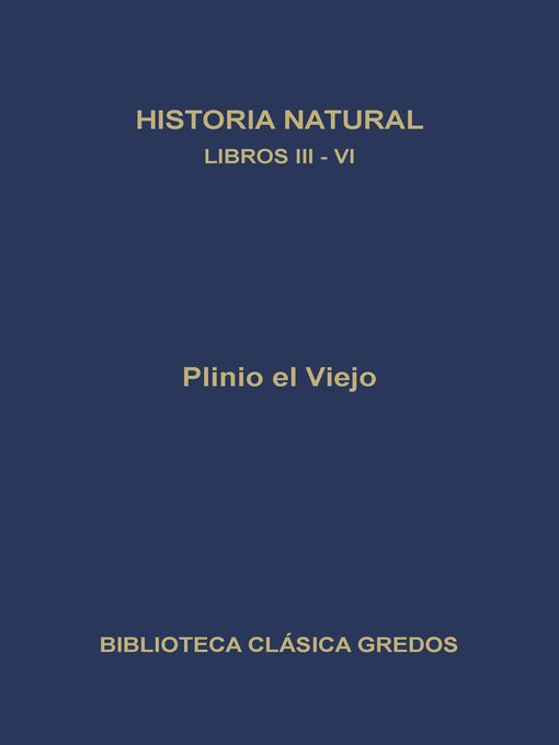 Historia natural. Libros III-VI