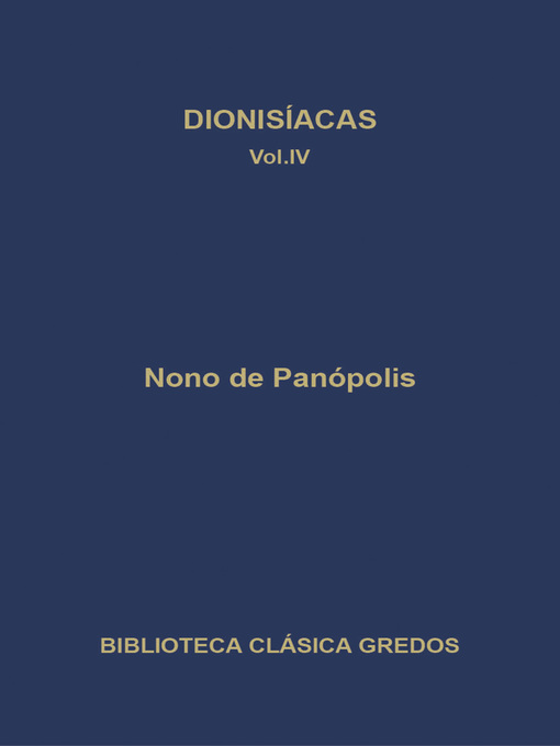 Dionisíacas. Cantos XXXVII - XLVIII