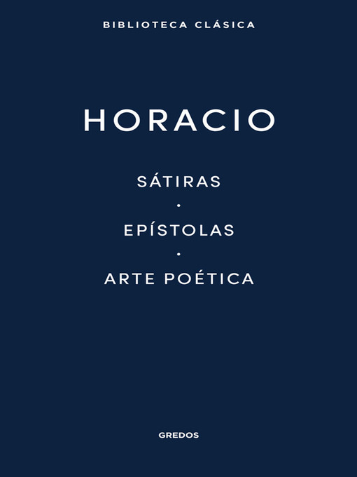 Sátiras. Epístolas. Arte poética.