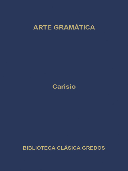 Arte gramática. Libro I