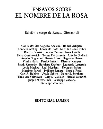 Ensayos sobre «El nombre de la rosa»