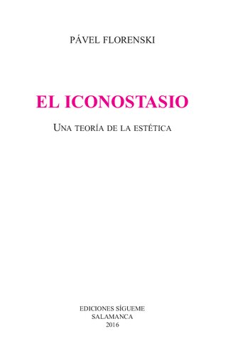 El iconostasio. Una teoría de la estética.