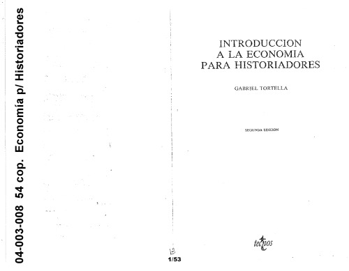 Introducción a la economía para historiadores