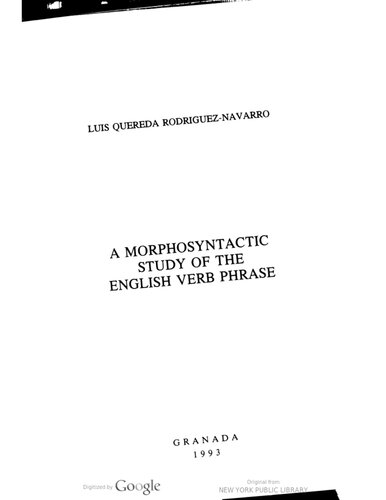 A morphosyntactic study of the English verb phrase