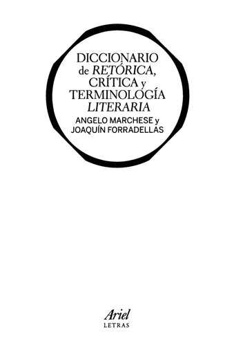 Diccionario de retórica, crítica y terminología literaria (Ariel Letras)