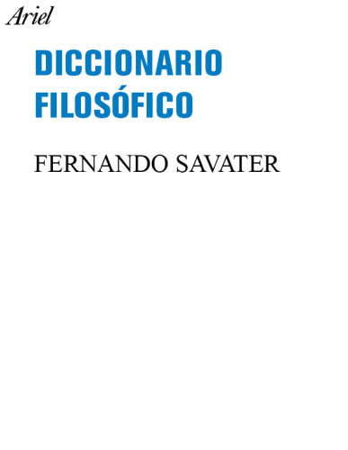 Diccionario filosófico