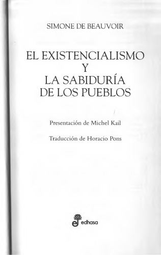 El existencialismo y la sabiduría de los pueblos