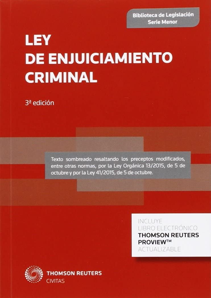 Ley de Enjuiciamiento Criminal (Papel + e-book) (Biblioteca de Legislaci&oacute;n - Serie Menor) (Spanish Edition)