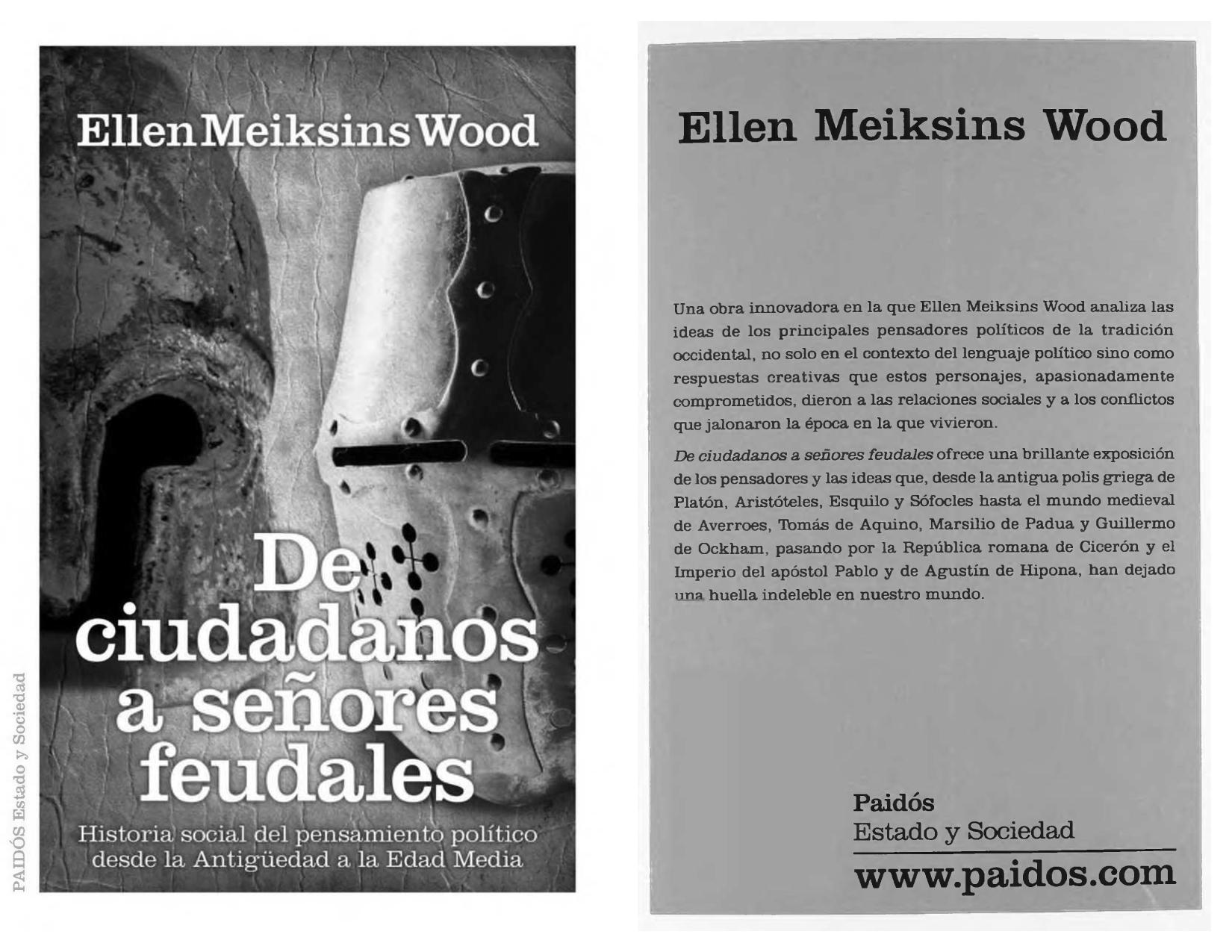 De ciudadanos a señores feudales : historia social del pensamiento político de la Antigüedad a la Edad Media