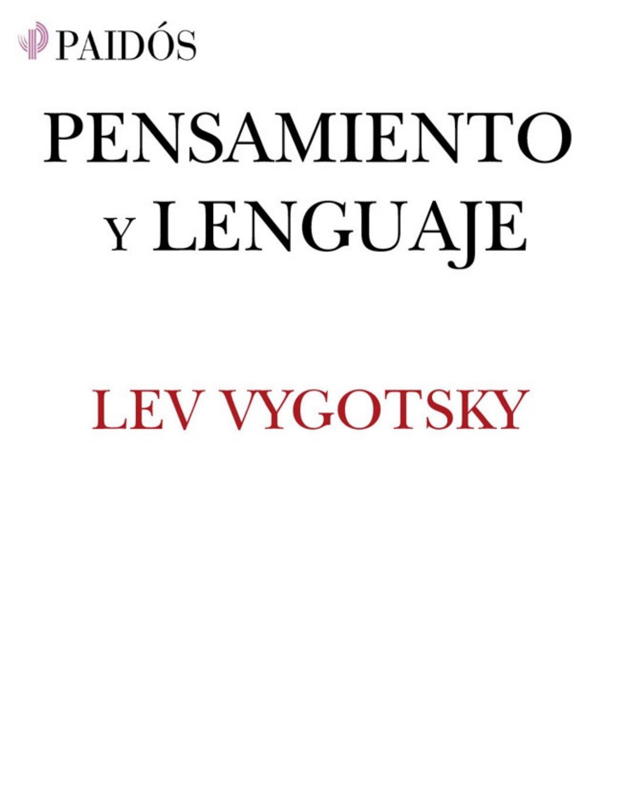 Pensamiento y lenguaje (Spanish Edition)