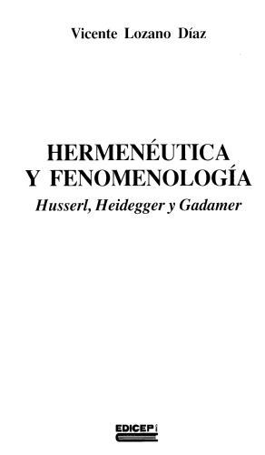 Hermenéutica y fenomenología