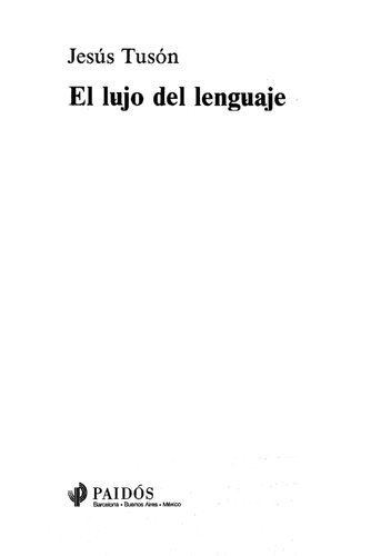 El Lujo Del Lenguaje