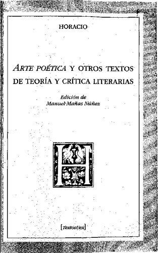 Arte poética y otros textos de teoría y crítica literarias