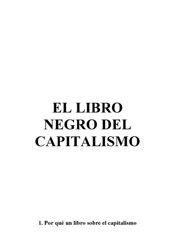 El libro negro del Capitalismo