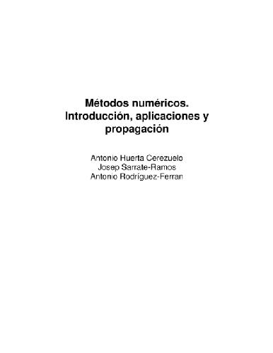 Métodos numéricos : introducción, aplicaciones y programación