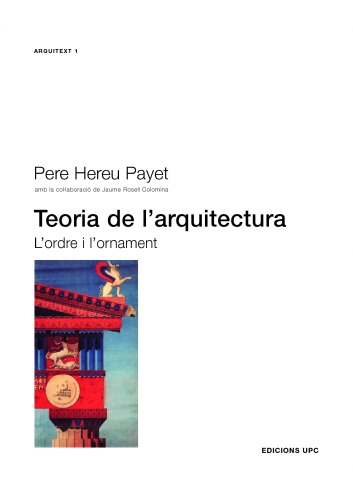 Teoria de l'arquitectura : l'ordre i l'ornament